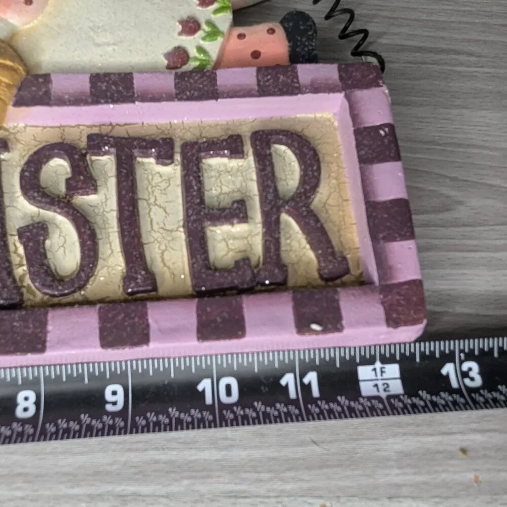 Happy Easter Bunny Wall Hanging Resin Sign
